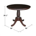 thumbnail image 2 of International Concepts 36" Round Dining Table in Rich Mocha, 2 of 2