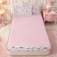 thumbnail image 4 of Manfei Rustic Wildflower Zipper Full Size Comforter Sets with Fitted Sheet and 2 Pillowcases,Cottagecore Blossom Zipper Bedding Set,Reversible, 4 of 7