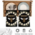 thumbnail image 5 of Black Daisy Bees Kitchen Towels Set of 4, Spring Farmhouse Honey Floral Rings Absorbent Dish Towels for Kitchen, Microfiber Hand Towel, Quick Drying Tea Towel for Cleaning Decorative Dishcloths, 5 of 7