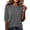 Dark Gray, variant on Women's Round Neck Solid Ice Silk Ribbed Casual Summer Mid Sleeve Tee Soft Lightweight Cooling Breathable Pullover Shirts Brown M