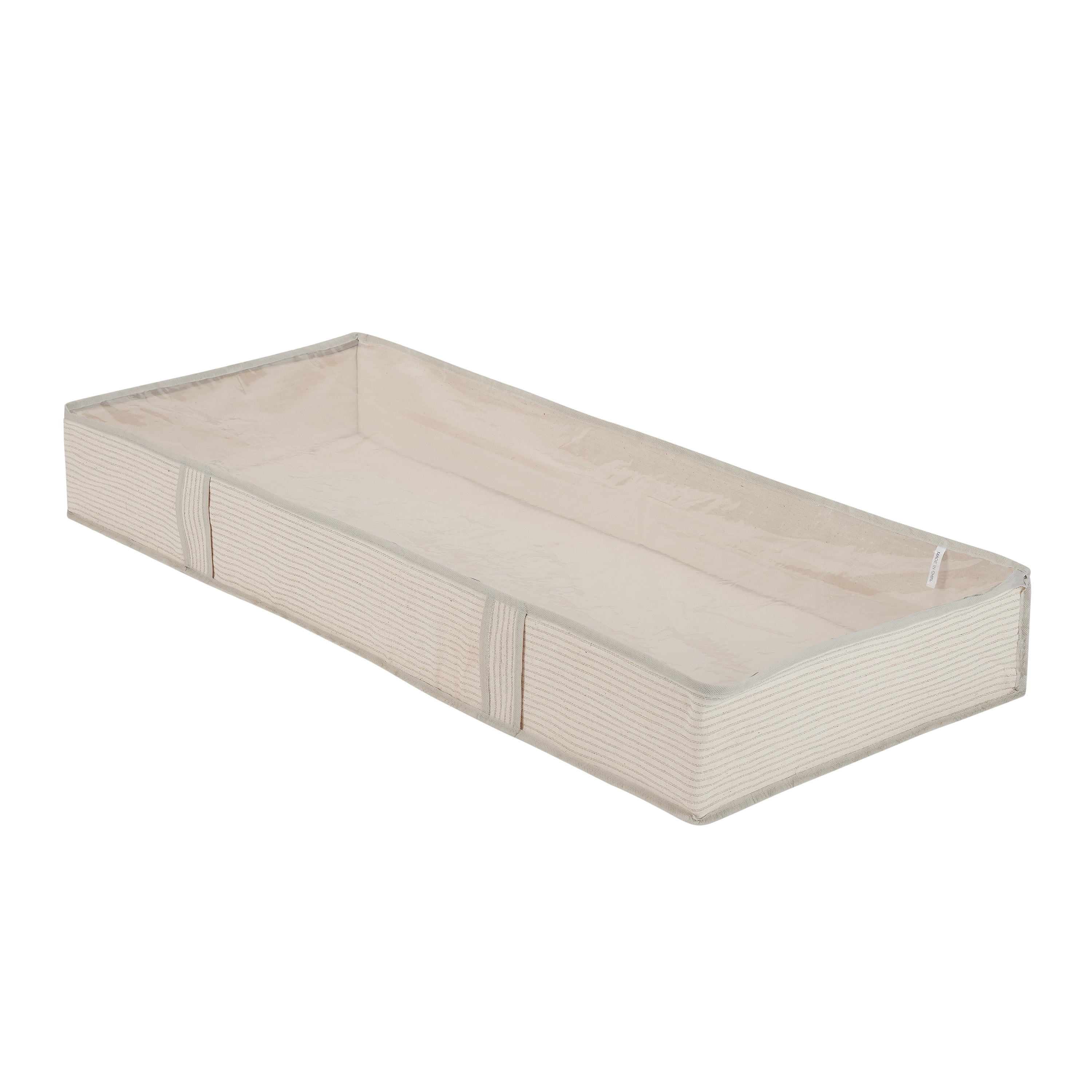 Mainstays Canvas Clear Under the Bed Zippered Closet Storage Organizer for Clothes
