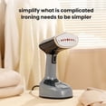 thumbnail image 4 of Professional Handheld Garment Steamer for Clothes, 1500W Fast Heating Travel Steamer for Wrinkle Removal, Portable Fabric Steamer with Continuous Steam Lock, All Fabric Types, 4 of 10