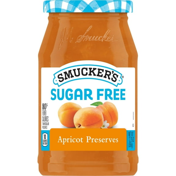 2 Pack - Smucker's Sugar Free Apricot Preserves - 12.75 oz Packaging may vary