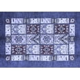 thumbnail image 1 of Ahgly Company Indoor Rectangle Abstract Blue Modern Area Rugs, 2' x 4', 1 of 4