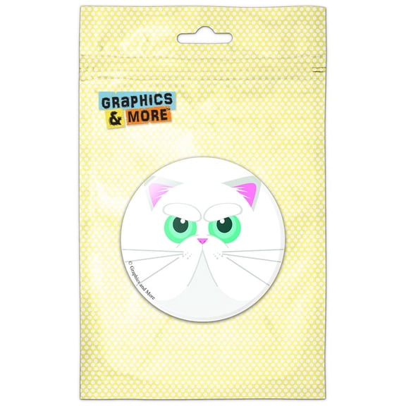 Persian Cat Face Pinback Button Pin Badge