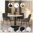 thumbnail image 6 of LeisureMod Round Dining Table Modern 40" MDF Wood Tabletop with Steel Pedestal Base for Kitchen and Living Room Bristol Series in Black, 6 of 19
