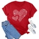 thumbnail image 4 of RKSTN Women's Valentine's Day Cotton T Shirts Oversized Crewneck Valentine Graphic Print Short Sleeve Shirt Pullover Tops Womens Casual Round Neck Plus Size Loose Fits Comfy Summer Baisc Tee Shirts, 4 of 8