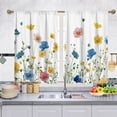 thumbnail image 4 of Celsvanis 2pcs Printed Kitchen Curtain, Short Translucent Floral Butterfly Romantic Window Drape, Spring Summer Decor For Home Kitchen Coffee Decoration 39"x27.5", 4 of 9