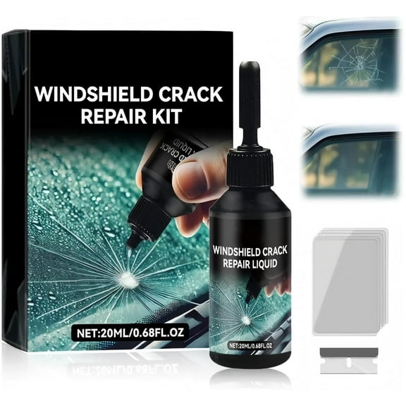 SITIEDAN Windshield Crack Repair Kit, 2025 Upgrade Glass Repair Liquid for Cracks,Premium Liquid for Chips and Cracks, 1 Set
