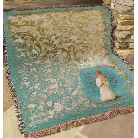 Willow Tree Angel of Prayer Tapestry Throw Blanket 50 X 60 In.