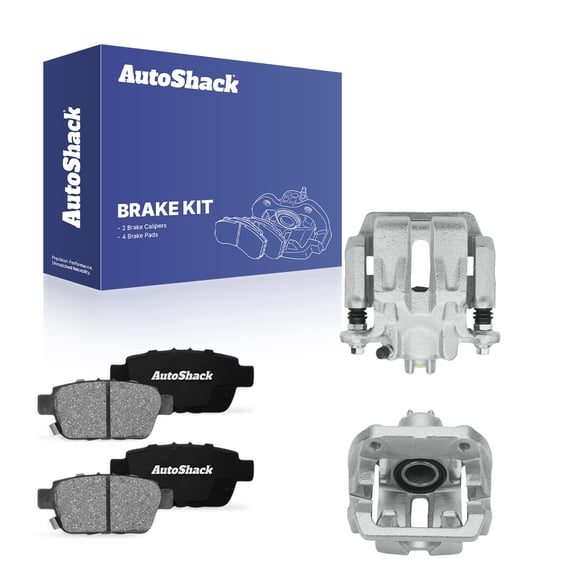 AutoShack Rear Brake Calipers Ceramic Brake Pads Replacement for 2006-2014 Honda Ridgeline 6-PC Kit