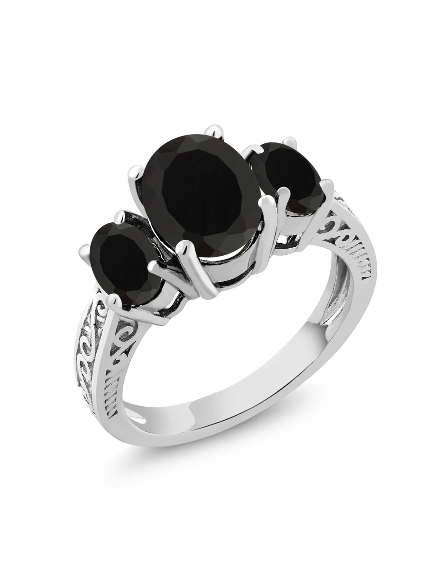 Onyx jewelry Custom gemstone ring Sterling silver ring Natural onyx ring Black stone ring Boho ring Onyx ring for women