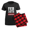 thumbnail image 5 of CafePress - Feb 29Th The Birthday Of Champions Pajamas - Women's Short Sleeve Print T-Shirt and Pants Dark Cotton Pajama Set, 5 of 7