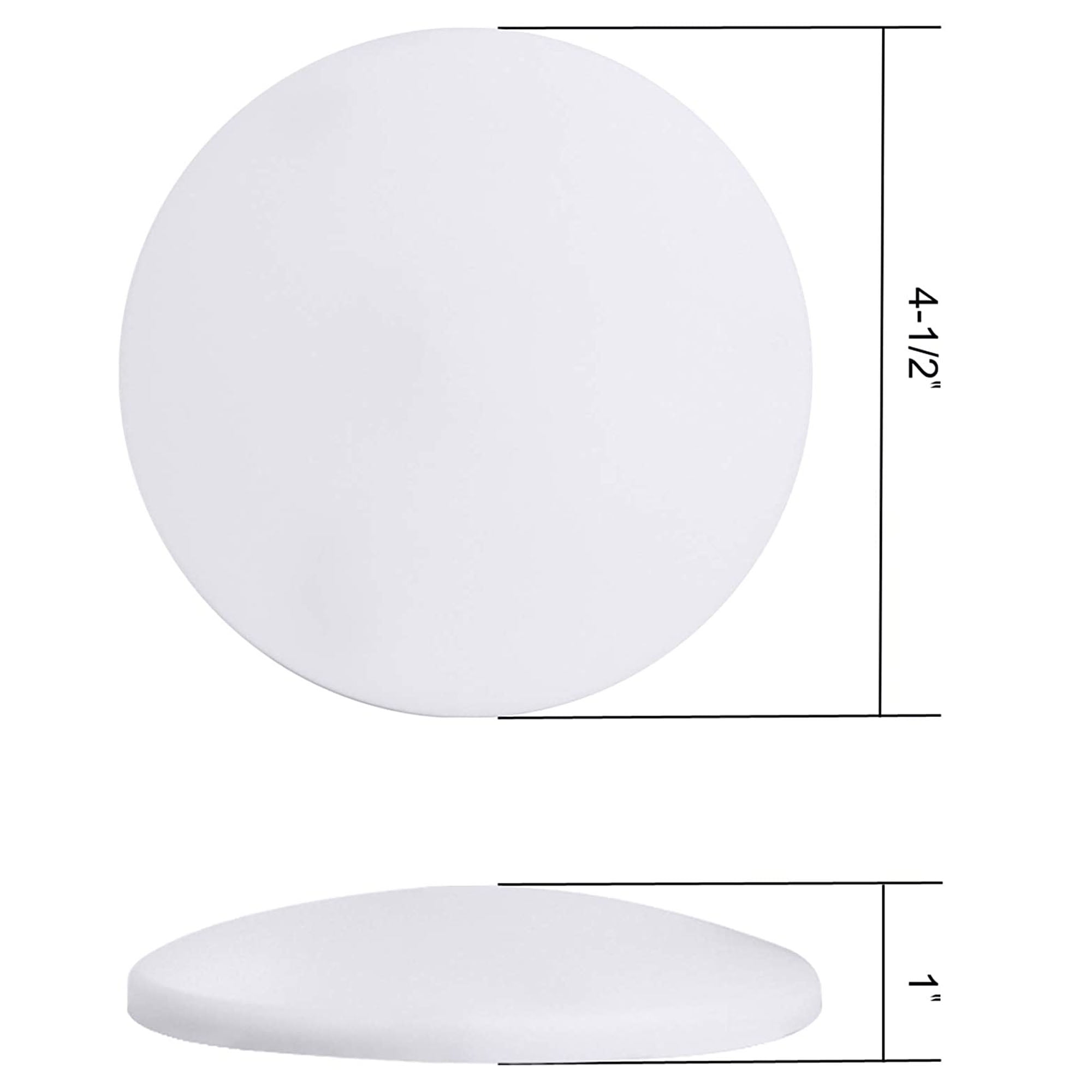 Facon 4-1/2'' LED RV Puck Light Super Slim Under Cabinet Light, 2-Packs Surface Mount Ceiling Dome Lamp with Push Switch, 12V DC Interior Lamp for RV Camper Trailer Motorhome, 3400K Warm White