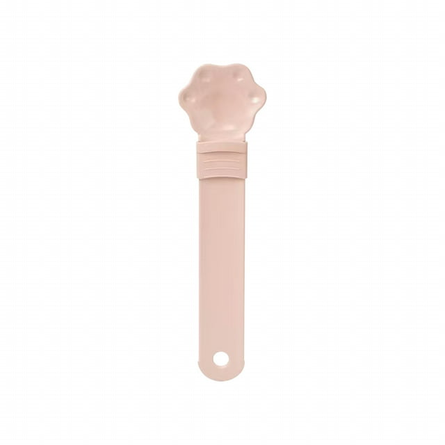 Fiudx Cuchara para Comer, Exprimidor con Forma de Pata de Gato, Mango Ergonómico, Práctico y Fácil de Limpiar, Ideal para Comida Húmeda, 1 Tira Exprimidora.