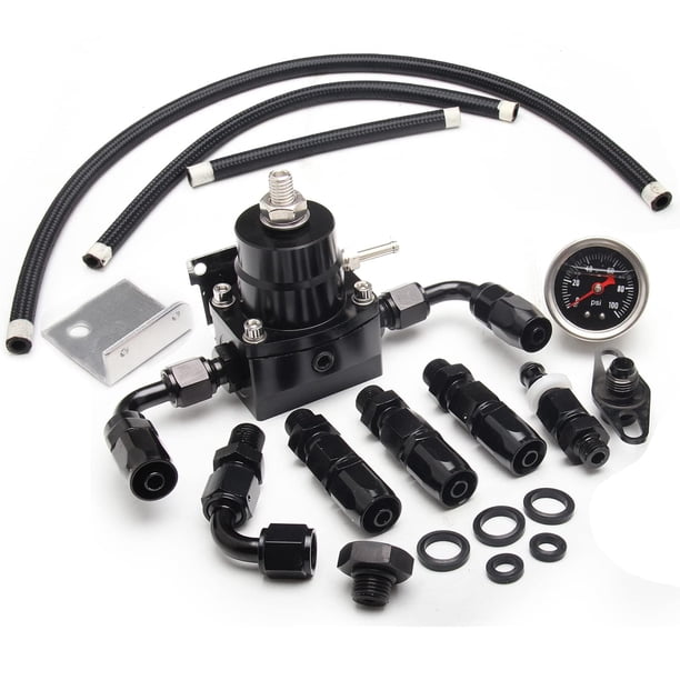 Kit regulador de presión de combustible YESHMA EFI 0-100 psi con manómetro