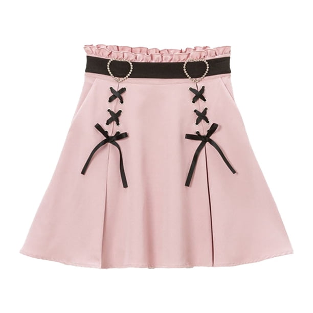 Falda midi japonesa de cintura alta para mujer - Falda de verano con diseño único y moderno, poliéster, tallas S-XXXXL