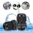 thumbnail image 6 of Uxcell 4 Pcs M20 Cable Gland, 5-6mm 2 Wire Holes Waterproof Nylon Cable Joint for Cable Fixing, Wiring, Repairing, Gland Replacement, Electrical Appliances, Black, 6 of 6