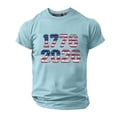 thumbnail image 3 of Kcolen 250th Anniversary Usa Shirt Mens T-Shirts Short Sleeve Independence Day Freedom T-Shirt Breathable Fashion America Pullover Tops, 3 of 5