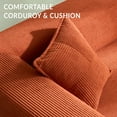 thumbnail image 6 of YINIX 78,6" Convertible Sofa Couch with 2 Pillows, Sleeper Sofa Bed for Living Room, Small Spaces, Orange, 6 of 11