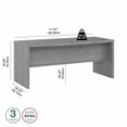 thumbnail image 2 of Echo 72W Bow Front Desk in Modern Gray - Engineered Wood, 2 of 7