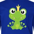 thumbnail image 4 of Inktastic Cute Frog, Green Frog, Frog Prince, Crown Long Sleeve Youth T-Shirt, 4 of 5