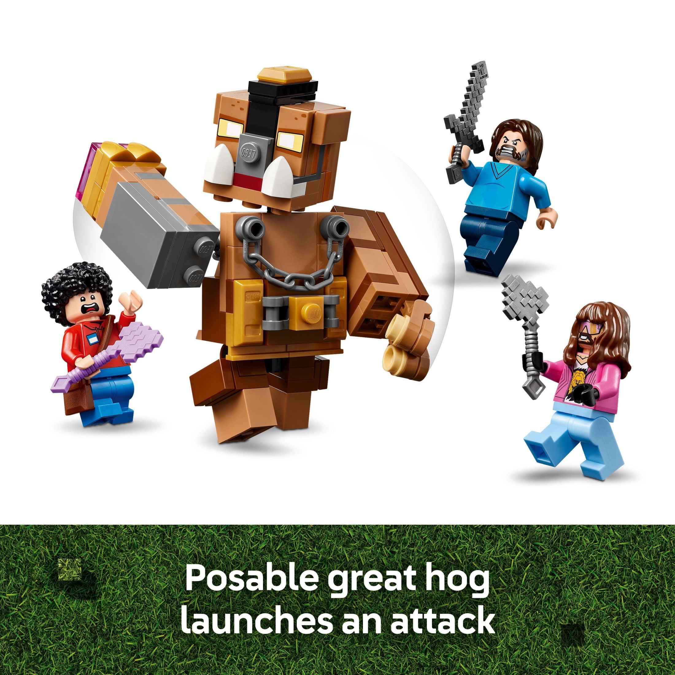LEGO Minecraft Woodland Mansion Fighting Ring - Building Toy for Kids Age 10+ - Includes Steve, Garrett, & Henry Minecraft Figures, Plus a Chicken Jockey & More - Birthday Gift Idea for Fans - 21272