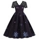 thumbnail image 5 of Vestido de fiesta Vintage Fridja qw486 para mujer con encaje y Estampado, 5 of 9