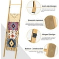thumbnail image 3 of 6-Tier Blanket Ladder for Living Room, Blanket Quilt Ladder Rack Rustic Decorative Towel Holder, Wall Leaning Blanket Ladder Shelf Storage Farmhouse Decor for Bedroom Bathroom, Natural, 3 of 15