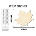 thumbnail image 3 of Unfinished Wood Maple Leaf Shape - Craft - up to 46" DIY 30" / 3/4", 3 of 5
