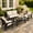 Black Frame/Beige Cushion, variant on FOOWIN 4-Piece Patio Furniture Set, HDPE Outdoor Conversation Set with 4 Seating & Cushions, Perfect Patio Sofa Set for Garden, Porch, Backyard, Black Frame with Beige Cushion