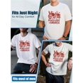 thumbnail image 2 of Camisetas divertidas del 4 de julio, camiseta de algodón suave con la bandera de Estados Unidos y el lema "Paz y amor por América" para parques y camisetas de verano., 2 of 5