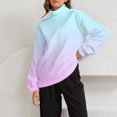 thumbnail image 2 of Breezora Cold Weather Mock Neck Sweatshirt Womens Insulated Crew Long Sleeve Casual Indoor Outdoor Loungewear XXL Size Pink, 2 of 5