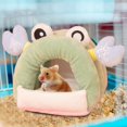 thumbnail image 3 of Thermal Plush Hamster Nest Cartoon-Styled, Cozy, Washable, and Hangable Cotton House, 3 of 7