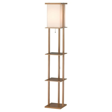 Adesso Barbery Shelf Floor Lamp Oak Com Adesso Barbery Shelf Floor Lamp Oak