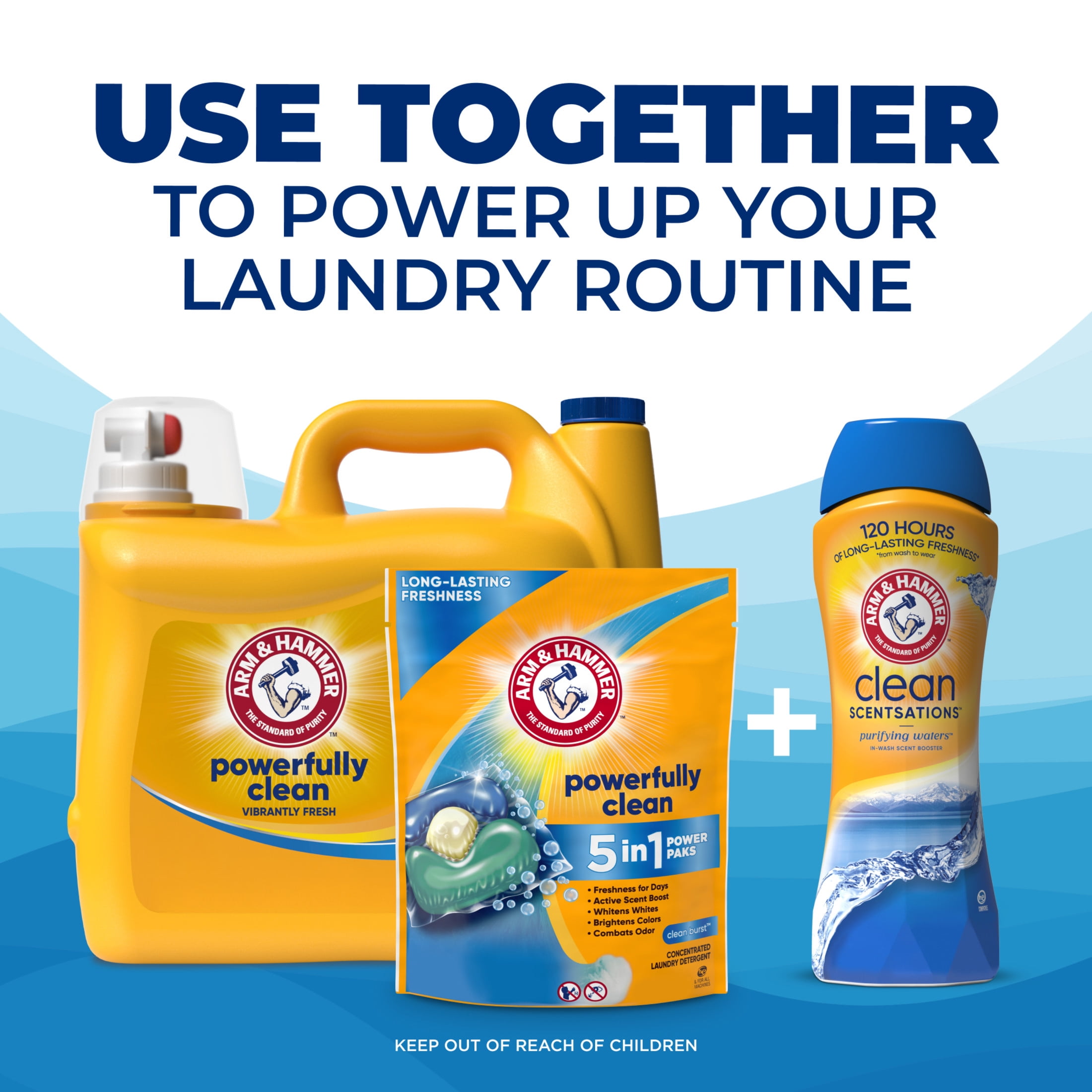 ARM & HAMMER Laundry Detergent Liquid, Clean Burst, 5 Extra Loads, 205 fl oz, 205 Loads