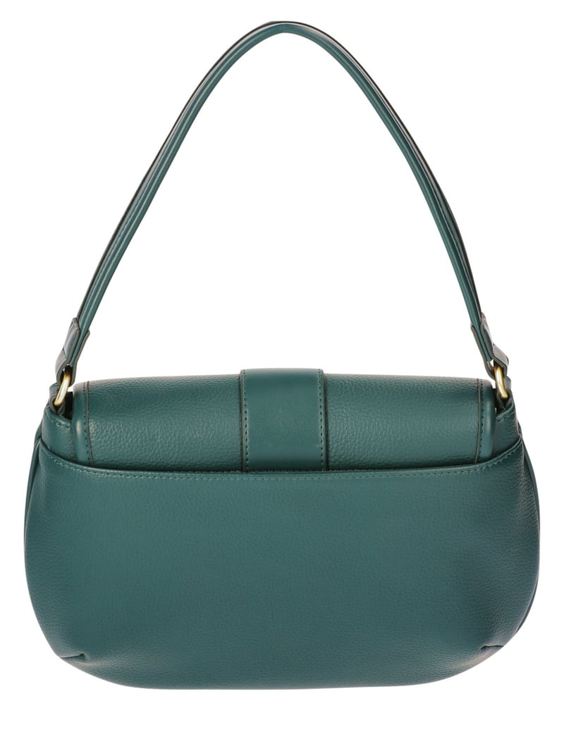 Time and Tru Women's Heather Shoulder Buckle Bag, Green