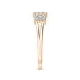 thumbnail image 3 of ANGARA Natural Cushion Frame Diamond Three Stone Ring in 14K Rose Gold for Women (Size-3mm| Color-I-J| Clarity-I1-I2) | April Birthstone, Anniversary, Jewelry Gift for Women | Natural Diamond Ring, 3 of 8
