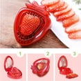 thumbnail image 3 of Cortador de fresas, removedor de descorazonador de fresas, 2 piezas, utilizado para rebanadas de fresas, fresas para quitar pecíolos, 3 of 5