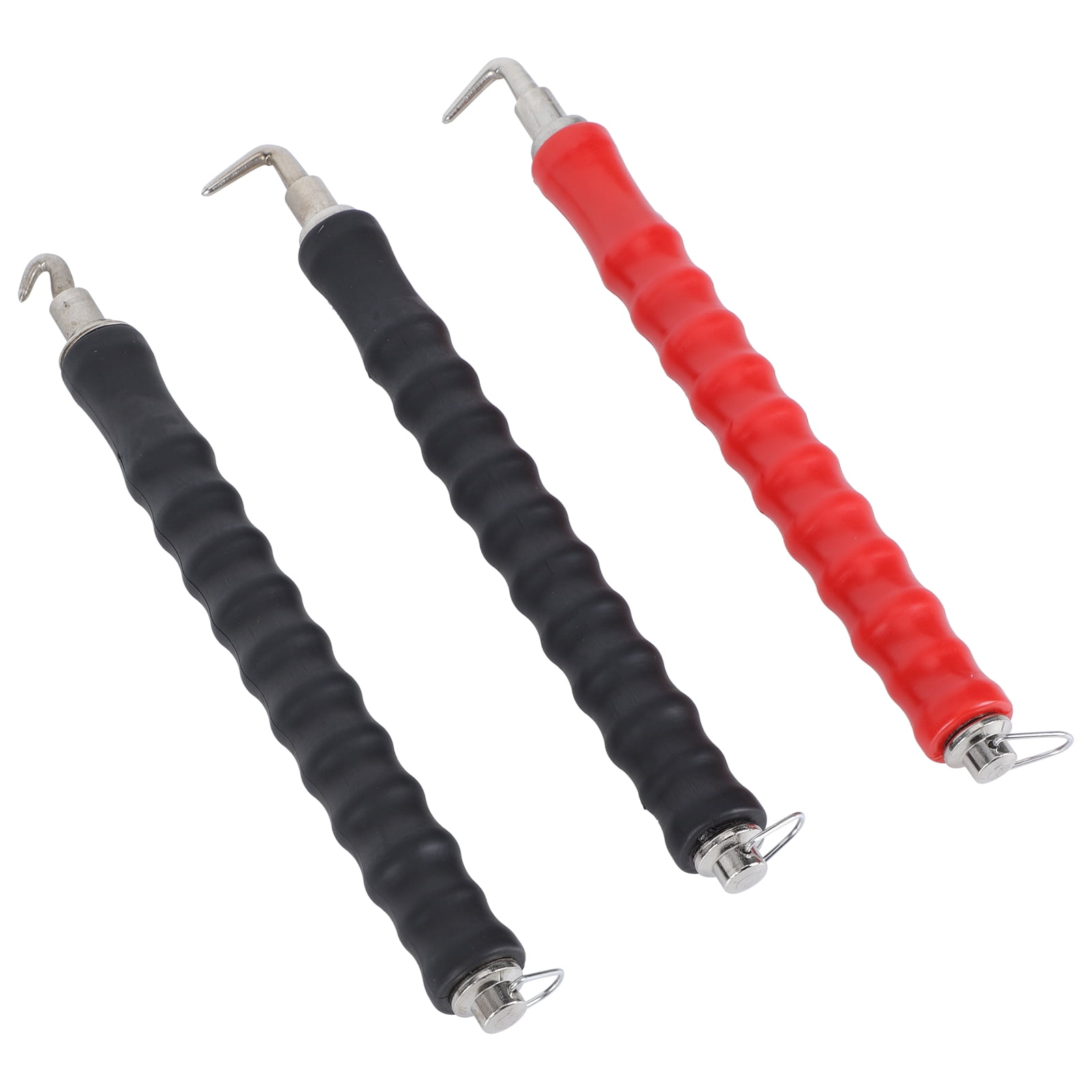 ORDDIART 3Pcs Steel Bar Hooks Ergonomic Handle Design for Workers 11.8x1.2in
