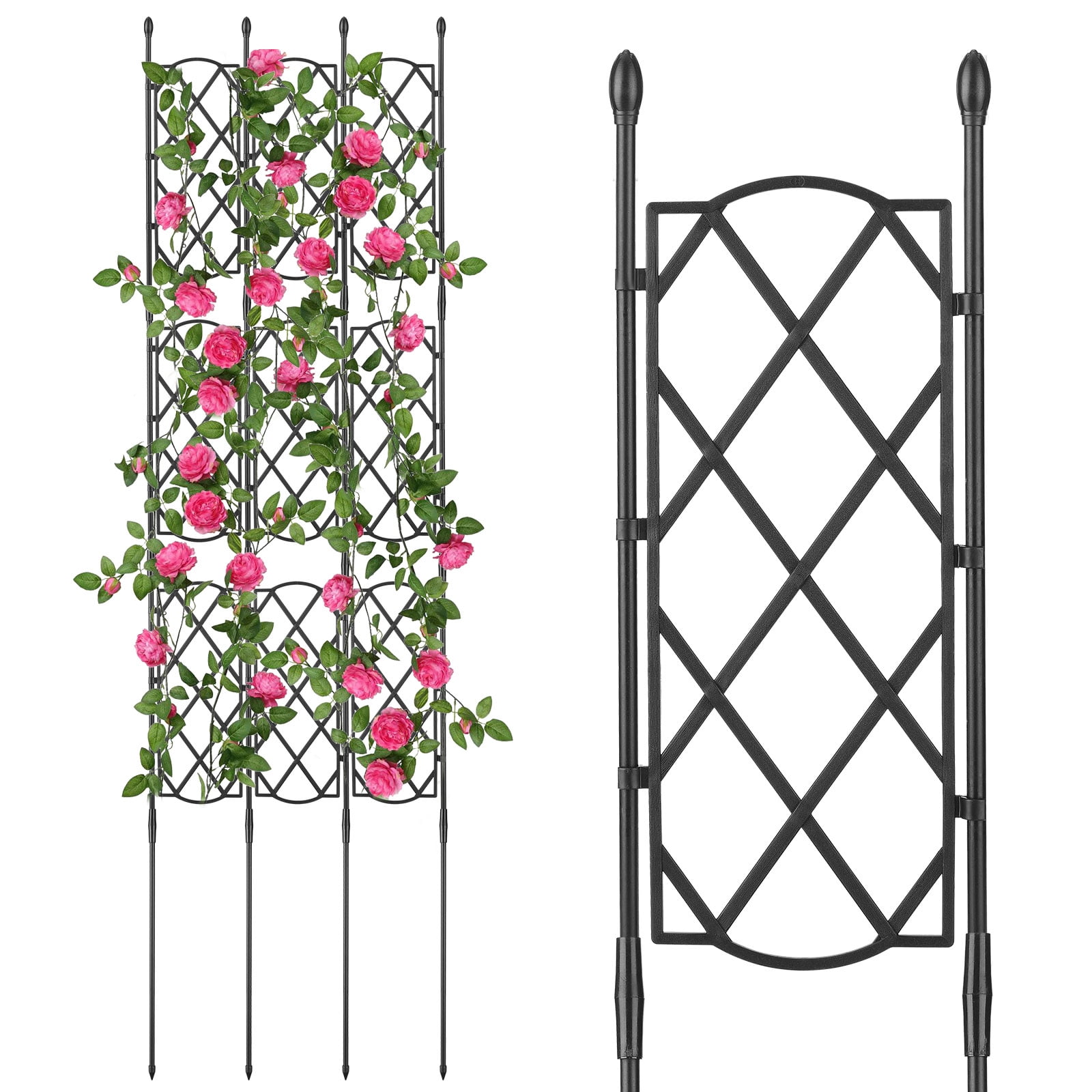 Garden Plant Trellis For Potted Plants Metal Durable 4pcs Small Mini