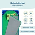 thumbnail image 4 of Wildkin Modern Nap Mat with Elastic Corner Straps for Toddler Boys and Girls, Daycare and Preschool (Wild Animals Green), 4 of 9