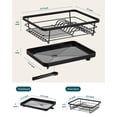thumbnail image 6 of Sakugi Dish Drying Rack, Compact Dish Racks for Kitchen Counter, 15''L x 12''W x 5''H , Black, 6 of 10