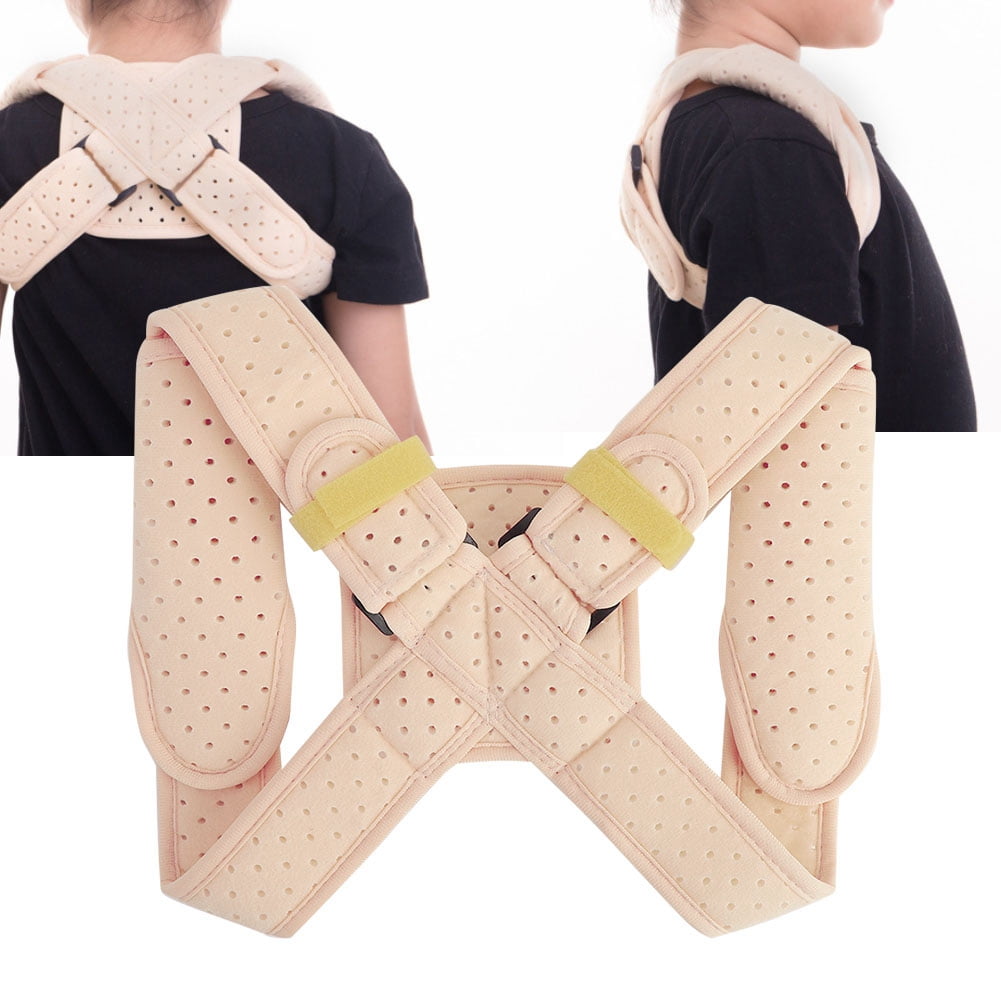 Fugacal Kids Therapy Posture Corrector Clavicle Support Back Brace Shoulder Belt (L)