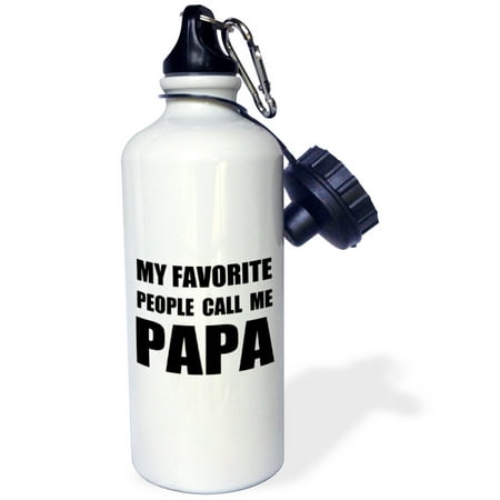 

3dRose My Favorite People Call Me Papa - fun black text for father or grandpa - Straw Water Bottle 21-ounce