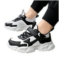 thumbnail image 6 of Gvdentm Boys Wide Sneakers Toddler/Little Kid Boys Girls Lightweight Breathable Sneakers Strap Athletic Tennis Shoes for Running Walking(Black,2), 6 of 7