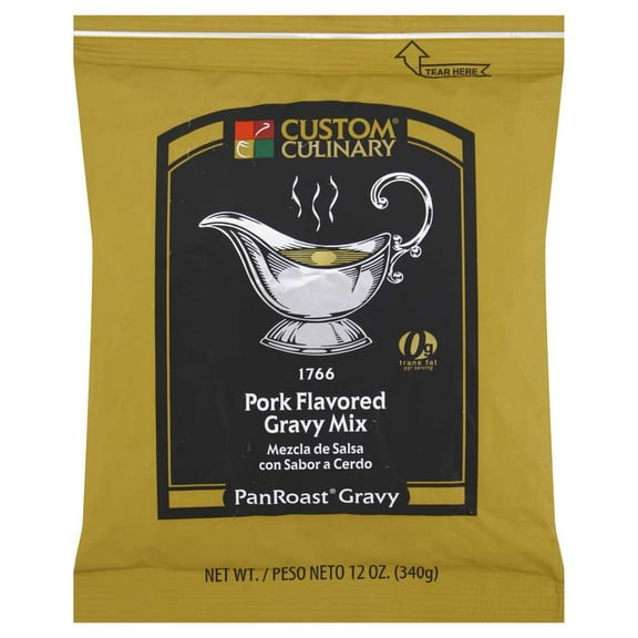 Custom Culinary PanRoast Pork Flavored Gravy Mix, 12 Ounce -- 8 per case.