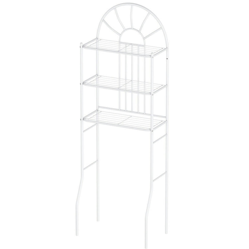 Finihen Towel Rack, Towel Holder, Toilet Storage Rack, Bathroom Towel Storage Rack with 3 Shelves, for Bathroom, White