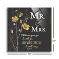 thumbnail image 3 of Mr. & Mrs. Grey Golden Floral 12 x 12 Glass Wall Hanging Sign, 3 of 4
