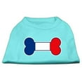 thumbnail image 1 of T-Shirts Imprimés Drapeau de France en Forme d'Os Aqua L (14), 1 of 1